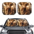 thumbnail image 1 of Uemuo Cute Calf Butterflies A Printed 2 PCS Car Windshield Sun Shade, Auto Sun Heat and UV Rays Blocker, Foldable Automotive Front Window Sunshade Protector, 1 of 7