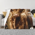thumbnail image 1 of Uemuo Cute Calf Butterflies A Printed Throw Blanket for Couch, Fluffy Fuzzy Blankets for Bed, Sofa, Cozy Flannel Faux Fur Blanket-80"x60", 1 of 6