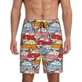 thumbnail image 1 of Uemuo Cute Cars Pattern Men's Short Pajama Pants – Soft & Breathable Lounge Shorts, Elastic Waistband with Pockets, Lightweight Sleepwear for All-Season Comfort-Large, 1 of 6