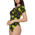 thumbnail image 1 of Uemuo Cute Cartoon Dinosaurs Pattern Women's One Piece Short Sleeve Swimsuit Rash Guard Surfing Modest Quick-drying Swimsuit Beach Essentials-Medium, 1 of 9