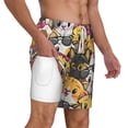 thumbnail image 1 of Uemuo Cute Cat Cartoon Pattern Mens Swim Trunks Quick Dry Board Shorts with Mesh Lining, Stretch Beach Shorts Quick Dry No-Chafing Board Shorts-3X-Large, 1 of 9