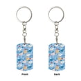 thumbnail image 1 of Uemuo Cute Chickens and Flowers Pattern Rectangular Metal Keychain - Durable, Stylish, and Personalized Key Ring for Men and Women,Engraved Keychain,Gift Slim Sturdy Keychain, 1 of 7