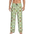 thumbnail image 1 of Uemuo Cute Chubby Frog Pattern Men's Wide Leg Palazzo Lounge Pants with Pockets Light Weight Loose Comfy Casual Pajama Pants-Large, 1 of 9