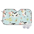 thumbnail image 1 of Uemuo Cute Cows Pattern Accordion Car Windshield Sun Shade, Foldable Reflective Sun Visor for Car, Reflector Windshield Sunshade-, 1 of 7