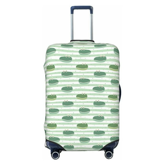 Uemuo Cute Crocodile Printed Washable Luggage Cover - Fashion Suitcase Protector Fits 18-32 Inch Luggage -