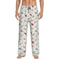 thumbnail image 1 of Uemuo Cute Dinosaur Pattern Men's Wide Leg Palazzo Lounge Pants with Pockets Light Weight Loose Comfy Casual Pajama Pants-XX-Large, 1 of 9