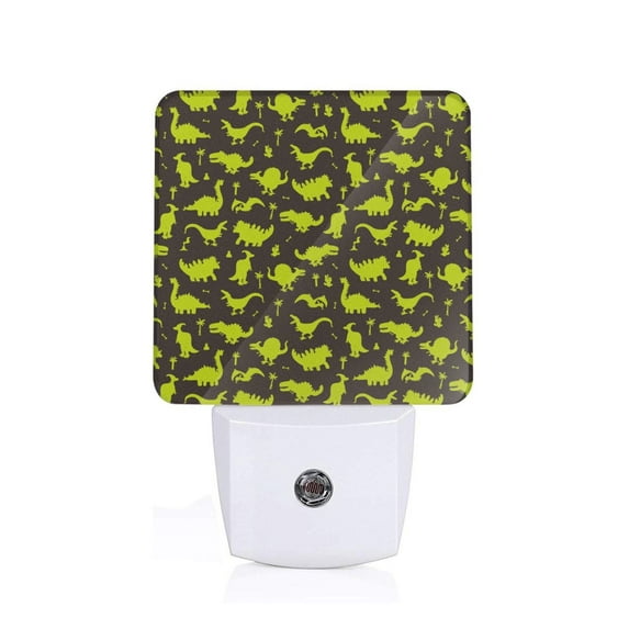 Uemuo Cute Dinosaurs (2) Night Light, Night Lights Plug into Wall, Dusk to Dawn Sensor Warm White Led Night Light 0.5W-UK