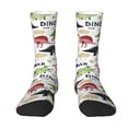 thumbnail image 1 of Uemuo Cute Dinosaurs Pattern Women's Crew Socks, Soft Durable Breathable Moisture-Wicking with Odor Control Cotton socks, 1 of 9