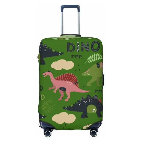 Uemuo Cute Dinosaurs Printed Washable Luggage Cover - Fashion Suitcase Protector Fits 18-32 Inch Luggage -Small