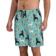 thumbnail image 1 of Uemuo Cute Dog Pattern Men's Swim Trunks Hawaiian Beach Bathing Suit Swimsuits Beach Quick-Dry Shorts with Pockets-, 1 of 9