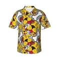 thumbnail image 1 of Uemuo Cute Dog Printed Regular Fit Short Sleeve Casual Hawaiian Shirt for Men,Aloha shirt,Tropical shirt,Floral print shirt,Vacation Beach shirt-Medium, 1 of 9
