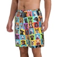 thumbnail image 1 of Uemuo Cute Dogs Collage Pattern Men's Swim Trunks Hawaiian Beach Bathing Suit Swimsuits Beach Quick-Dry Shorts with Pockets-Large, 1 of 9