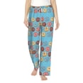 thumbnail image 1 of Uemuo Cute Donut Pattern Women's Wide Leg Palazzo Lounge Pants with Pockets Light Weight Loose Comfy Casual Pajama Pants-Medium, 1 of 9