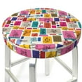 thumbnail image 1 of Uemuo Cute Doodles Pattern Round Bar Stool Seat Covers Washable Stool Cushion Slipcover Elastic Bar Chair Covers-, 1 of 7