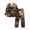 thumbnail image 1 of Uemuo Cute Fallen Leaf Koala Pattern 2-Piece Loungewear Set - Men’s Soft Sleepwear, Cozy Winter PJs, Comfy Sleep Set-X-Large, 1 of 7