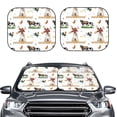 thumbnail image 1 of Uemuo Cute Farm Printed 2 PCS Car Windshield Sun Shade, Auto Sun Heat and UV Rays Blocker, Foldable Automotive Front Window Sunshade Protector, 1 of 7
