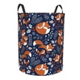 thumbnail image 1 of Uemuo Cute Foxes Pattern Circular Laundry Hamper Basket with handles,Collapsible laundry basket,Large capacity laundry hamper,Laundry Organizer-Small, 1 of 8
