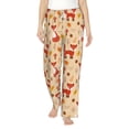 thumbnail image 1 of Uemuo Cute Foxes Pattern Women's Wide Leg Palazzo Lounge Pants with Pockets Light Weight Loose Comfy Casual Pajama Pants-X-Large, 1 of 1