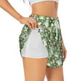 thumbnail image 1 of Uemuo Cute Frog Pattern Women's Athletic Shorts High Waisted Running Shorts with Liner Pockets Gym Elastic Workout Shorts-Small, 1 of 9
