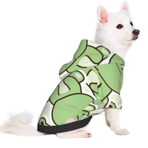Uemuo Cute Frog for Winter Dog Hoodie Sweatshirts with Pockets Warm Dog Clothes for Small Dogs Chihuahua-X-Small