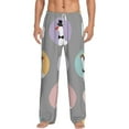 thumbnail image 1 of Uemuo Cute Geese Pattern Men's Wide Leg Palazzo Lounge Pants with Pockets Light Weight Loose Comfy Casual Pajama Pants-Small, 1 of 9