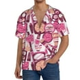 thumbnail image 1 of Uemuo Cute Girl Pattern Cotton Linen Short Sleeve Shirts,Casual Lightweight Button Down Shirts,Vacation Beach Summer Tops-XX-Large, 1 of 7