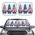 thumbnail image 1 of Uemuo Cute Gnomes in USA1 Printed 2 PCS Car Windshield Sun Shade, Auto Sun Heat and UV Rays Blocker, Foldable Automotive Front Window Sunshade Protector, 1 of 7