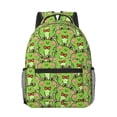 thumbnail image 1 of Uemuo Cute Green Frog Printed Student Durable Water-resistant Backpack,Travel Backpack,Outdoor Activities Backpack, Laptop Backpack, Multi-compartment Backpack, 1 of 5