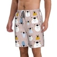 thumbnail image 1 of Uemuo Cute Hand Drawn Bear Pattern Men's Swim Trunks Hawaiian Beach Bathing Suit Swimsuits Beach Quick-Dry Shorts with Pockets-X-Large, 1 of 9