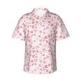 thumbnail image 1 of Uemuo Cute Hand Drawn Hearts Printed Regular Fit Short Sleeve Casual Hawaiian Shirt for Men,Aloha shirt,Tropical shirt,Floral print shirt,Vacation Beach shirt-Large, 1 of 9