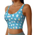 thumbnail image 1 of Uemuo Cute Healthy Teeth Pattern Women's Sports Bra - High Impact Support, Breathable, and Comfortable Athletic Bra for Running, Yoga, and Workouts, 1 of 9