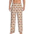thumbnail image 1 of Uemuo Cute Heart Fox Cartoon Pattern Men's Wide Leg Palazzo Lounge Pants with Pockets Light Weight Loose Comfy Casual Pajama Pants-Medium, 1 of 9