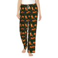 thumbnail image 1 of Uemuo Cute Little Foxes Pattern Women's Wide Leg Palazzo Lounge Pants with Pockets Light Weight Loose Comfy Casual Pajama Pants-Small, 1 of 9