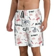 thumbnail image 1 of Uemuo Cute Magic Bunny Pattern Men's Swim Trunks Hawaiian Beach Bathing Suit Swimsuits Beach Quick-Dry Shorts with Pockets-3X-Large, 1 of 9