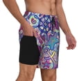 thumbnail image 1 of Uemuo Cute Nautical Pattern Mens Swim Trunks Quick Dry Board Shorts with Mesh Lining, Stretch Beach Shorts Quick Dry No-Chafing Board Shorts-3X-Large, 1 of 9