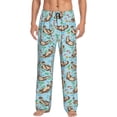 thumbnail image 1 of Uemuo Cute Otters Pattern Men's Wide Leg Palazzo Lounge Pants with Pockets Light Weight Loose Comfy Casual Pajama Pants-XX-Large, 1 of 9