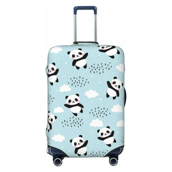 Uemuo Cute Panda Bear Printed Washable Luggage Cover - Fashion Suitcase Protector Fits 18-32 Inch Luggage -