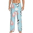 thumbnail image 1 of Uemuo Cute Panda Flying in the Sky Pattern Men's Wide Leg Palazzo Lounge Pants with Pockets Light Weight Loose Comfy Casual Pajama Pants-Large, 1 of 9