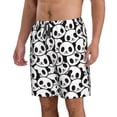 thumbnail image 1 of Uemuo Cute Panda Pattern Men's Swim Trunks Hawaiian Beach Bathing Suit Swimsuits Beach Quick-Dry Shorts with Pockets-Small, 1 of 9
