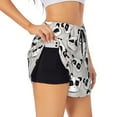 thumbnail image 1 of Uemuo Cute Panda Pattern Women's Athletic Shorts High Waisted Running Shorts with Liner Pockets Gym Elastic Workout Shorts-, 1 of 9