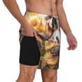 thumbnail image 1 of Uemuo Cute Panda Sunflower Pattern Mens Swim Trunks Quick Dry Board Shorts with Mesh Lining, Stretch Beach Shorts Quick Dry No-Chafing Board Shorts-3X-Large, 1 of 9