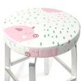 thumbnail image 1 of Uemuo Cute Pigs Pattern Round Bar Stool Seat Covers Washable Stool Cushion Slipcover Elastic Bar Chair Covers-, 1 of 7