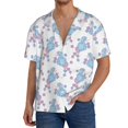 thumbnail image 1 of Uemuo Cute Poodle Dog Pattern Cotton Linen Short Sleeve Shirts,Casual Lightweight Button Down Shirts,Vacation Beach Summer Tops-4X-Large, 1 of 7