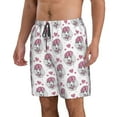 thumbnail image 1 of Uemuo Cute Poodle Dog Pattern Men's Swim Trunks Hawaiian Beach Bathing Suit Swimsuits Beach Quick-Dry Shorts with Pockets-Medium, 1 of 9