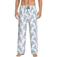 thumbnail image 1 of Uemuo Cute Poodle Dog Pattern Men's Wide Leg Palazzo Lounge Pants with Pockets Light Weight Loose Comfy Casual Pajama Pants-X-Large, 1 of 9