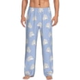 thumbnail image 1 of Uemuo Cute Poodle Dog Pattern Men's Wide Leg Palazzo Lounge Pants with Pockets Light Weight Loose Comfy Casual Pajama Pants-X-Large, 1 of 9