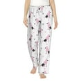thumbnail image 1 of Uemuo Cute Poodle Dog Pattern Women's Wide Leg Palazzo Lounge Pants with Pockets Light Weight Loose Comfy Casual Pajama Pants-Small, 1 of 9