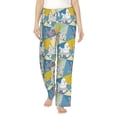 thumbnail image 1 of Uemuo Cute Poodle Dog Pattern Women's Wide Leg Palazzo Lounge Pants with Pockets Light Weight Loose Comfy Casual Pajama Pants-Small, 1 of 9