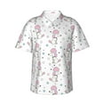 thumbnail image 1 of Uemuo Cute Poodle Dog Printed Regular Fit Short Sleeve Casual Hawaiian Shirt for Men,Aloha shirt,Tropical shirt,Floral print shirt,Vacation Beach shirt-Medium, 1 of 9