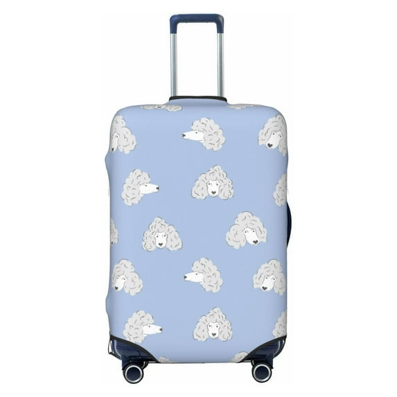 Uemuo Cute Poodle Dog Printed Washable Luggage Cover - Fashion Suitcase Protector Fits 18-32 Inch Luggage -X-Large